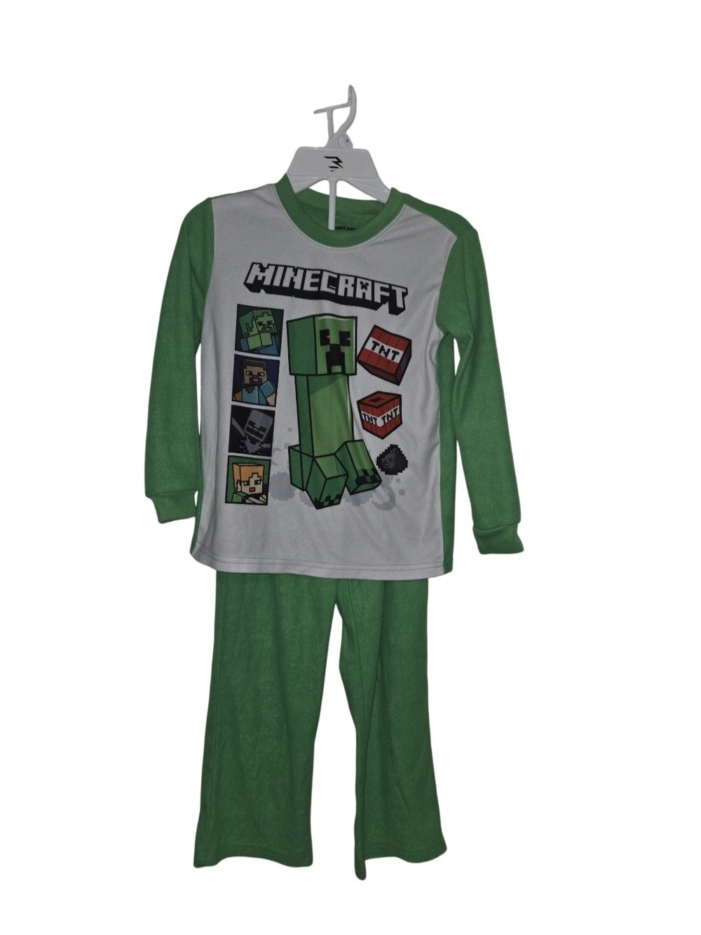 Kids Minecraft Green Creeper Pajama Set